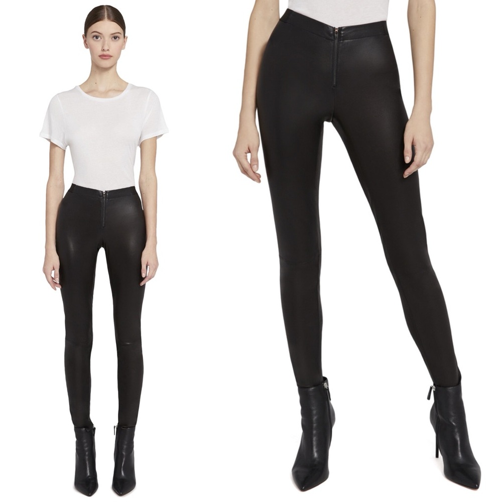 Alice + Olivia | Front Zip Leather Legging